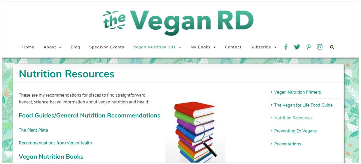 Vegane Ressourcen-Seite